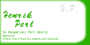 henrik perl business card